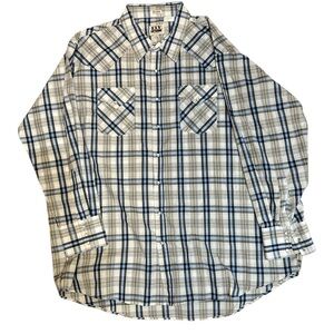 Men’s Fly Cattleman Big Man Plaid Button Down Pearl Snap NWOT 3X